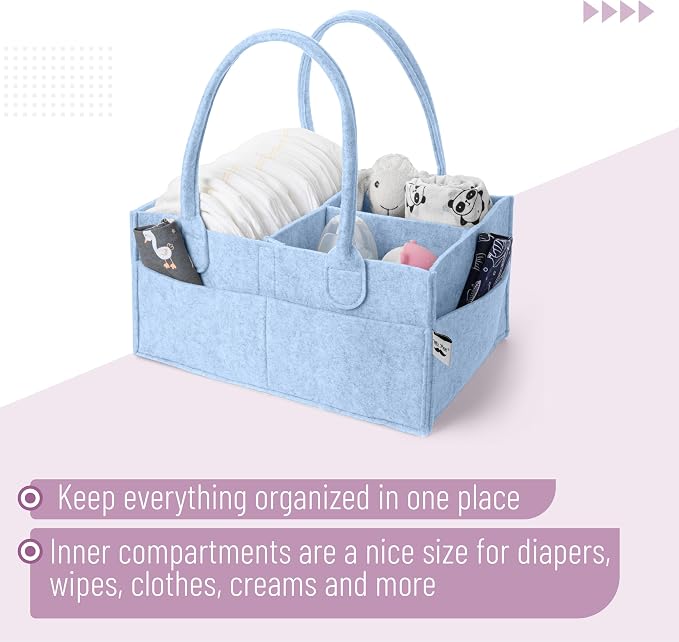 Mr. Pen- Baby Diaper Caddy Organizer, Sky Bliss, Baby Caddy Organizer - Image 4