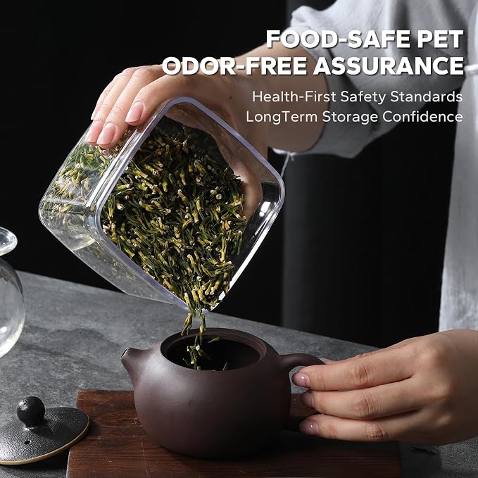 Manual Vacuum Jar With One-Button Vacuum Pump, Airtight Food Cereal Containers - Image 6