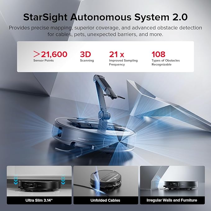 roborock Saros Z70 Robot Vacuum and Mop, OmniGrip Arm, AI-Powered, 000Pa Suction - Image 4