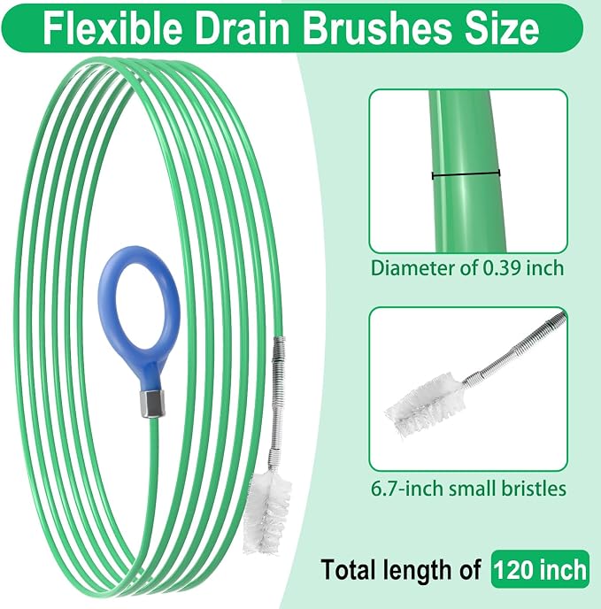 Auto Sunroof Drain Cleaning Tool, 120 Inch Flexible Tube Cleaning Brush - Image 2