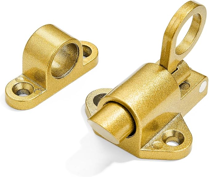 4 Packs Self-Closing Latches，Gold Spring Door Lock，Resilient Bolt Latch - Image 6