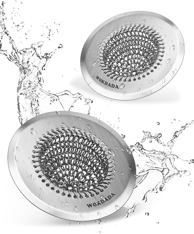 Sink Drain Strainer, Reversible Easy Clean Mesh Sink Strainer by Wokdada