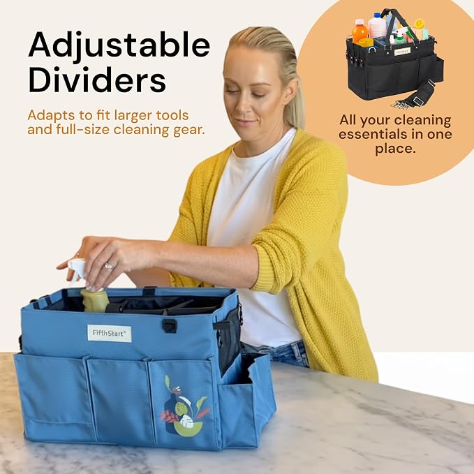 FifthStart Multiuse Cleaning Caddy w/Waist & Shoulder Strap - Image 4