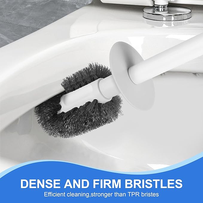 2 Pack Toilet Brush and Plunger Set, 3 in 1 Toilet Bowl Brush and Holder - Image 4