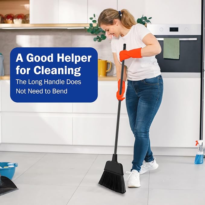 8 Pcs Outdoor Broom for Floor Cleaning 54 Inch Commercial Heavy Duty Broom Long - Image 5