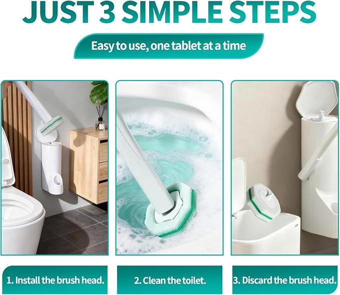 Disposable Toilet Brush, Toilet Bowl Cleaning System - Image 5
