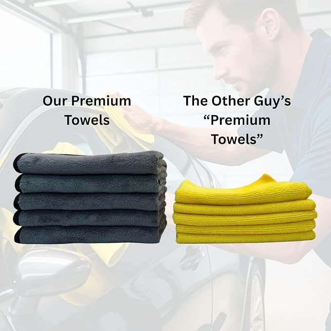 Deluxe Premium Microfiber Towels Ultra-Absorbent Soft Polishing Drying Cleaning - Image 2