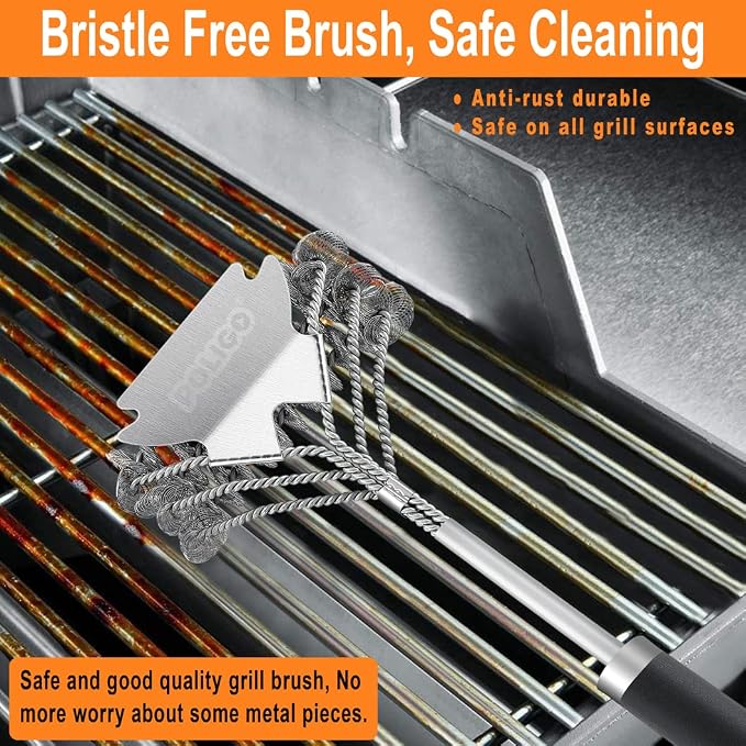 POLIGO Safe Grill Brush and Scraper Bristle Free 18" Grill Cleaner Brush - Image 5