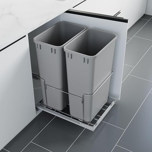 Dowell B18 Aluminum Base Wastebasket Pullout - Image 5