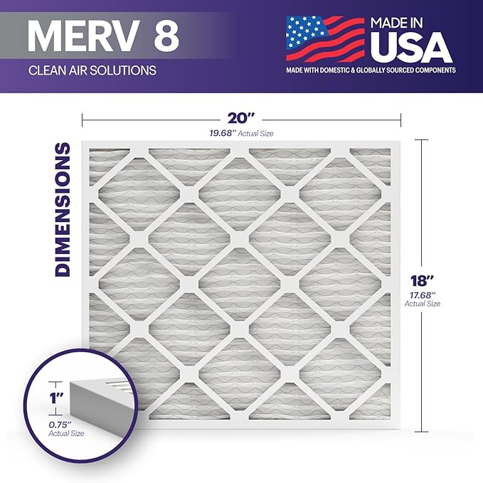 BNX TruFilter 18x20x1 Air Filter MERV 8 - Image 2