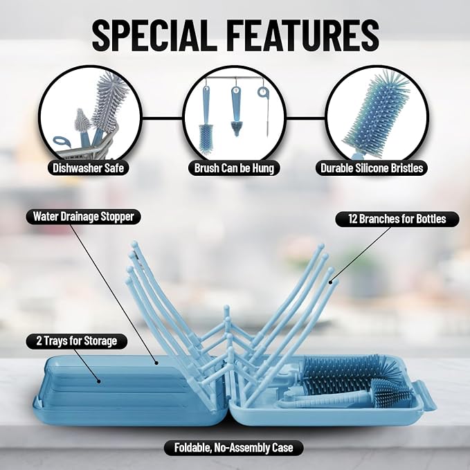 Bottle Brush Set Cleaner Silicone Brushes - Image 4