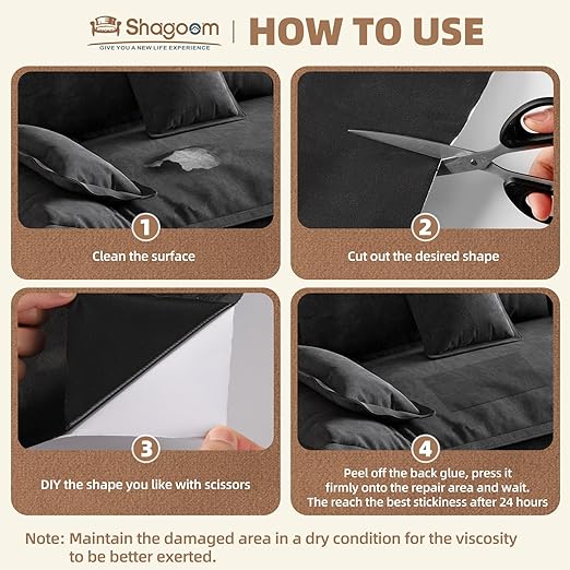 Suede Repair Patch, 17X79 Inch Fabric Large Repair Tape, Self-Adhesive Patches - Image 5