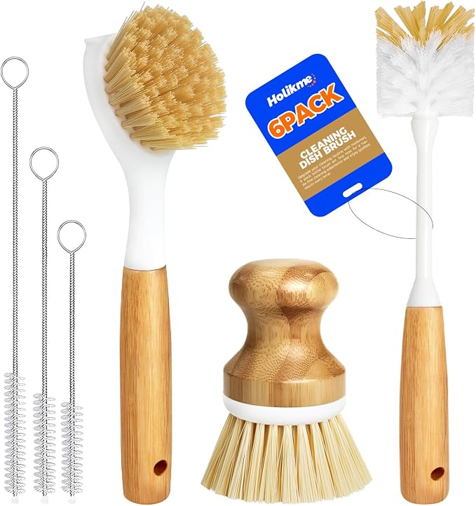 Holikme 6 Pack Dish Brush Kitchen Brushes Set by Holikme