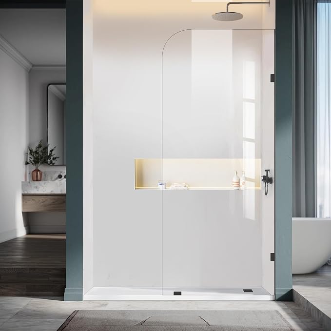 34" W ×74" H Shower Glass Panel, Frameless Fixed Glass Shower Panel - Image 6