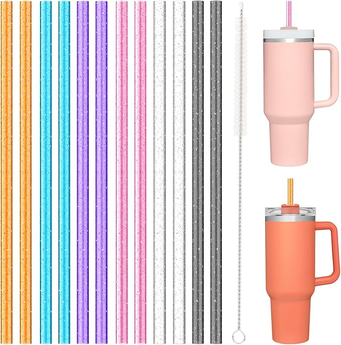 12 PCS Replacement Straws for Stanley|Owala|Simple Modern 40oz 30oz Tumbler by Allwith