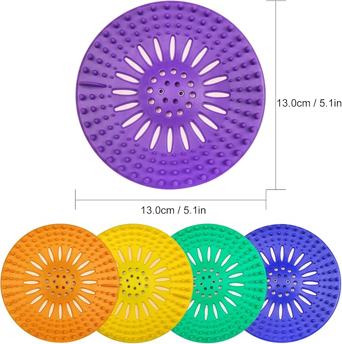 Drain Hair Catcher Durable Silicone Hair Stopper Shower Drain Covers - Image 3