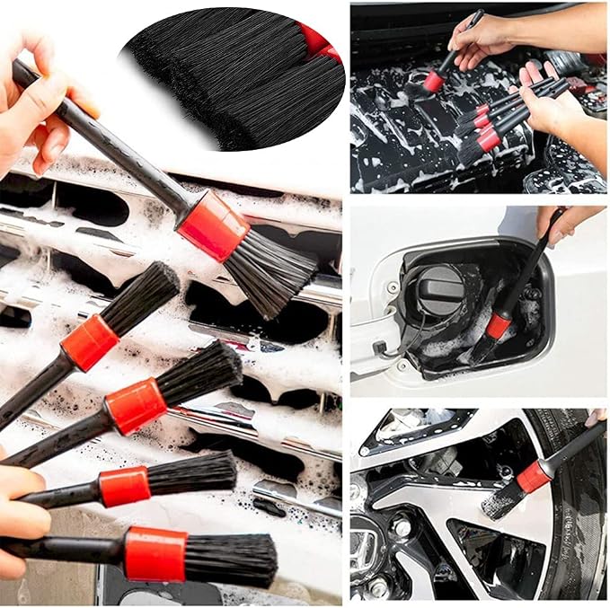 10PCS DUALSHINE Car Auto Detailing Brush Set, Auto Detailing Brushes Cleaner - Image 7