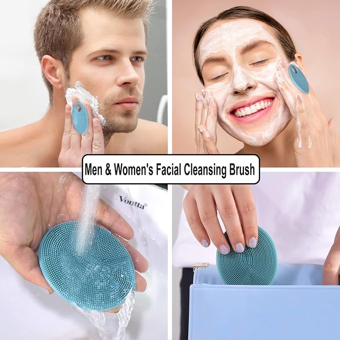 INNERNEED Silicone Face Scrubber, Exfoliating Brush Manual Handheld Facial - Image 2
