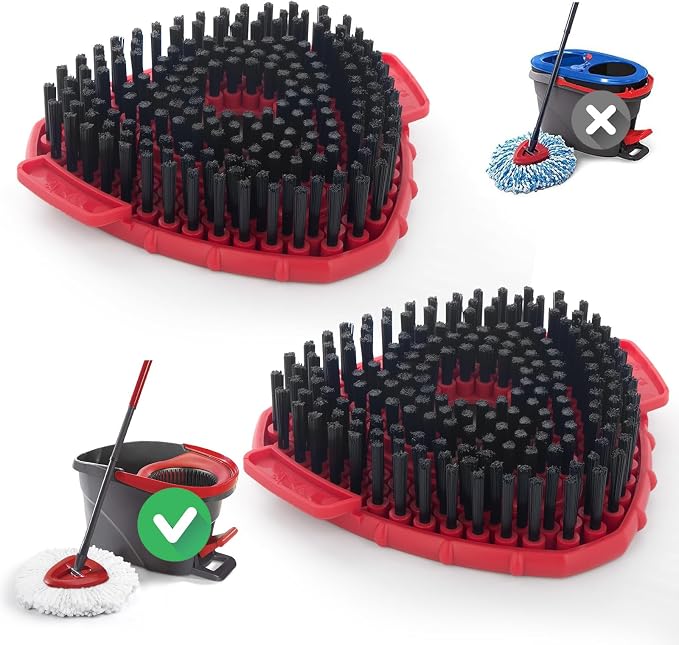 2 Pack Upgraded Spin Mop Scrub Brush Replace Head Compatible by Ucoolbe