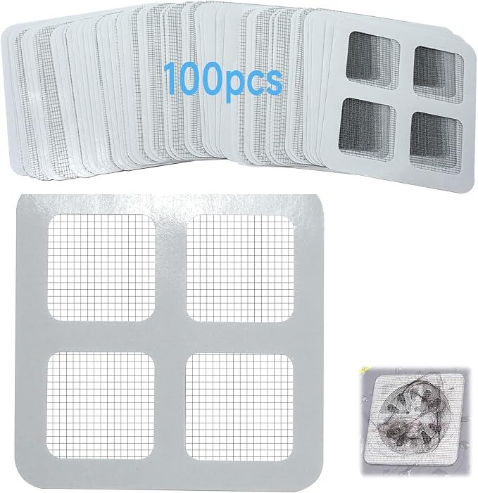 50 Pack Disposable Shower Drain Hair Catcher by Unknown