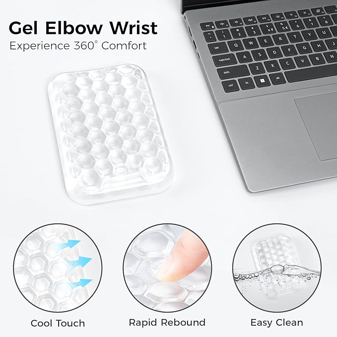 Ospelelf Ergonomic Elbow Pad, Gel Keyboard Wrist Rest Support - Image 3