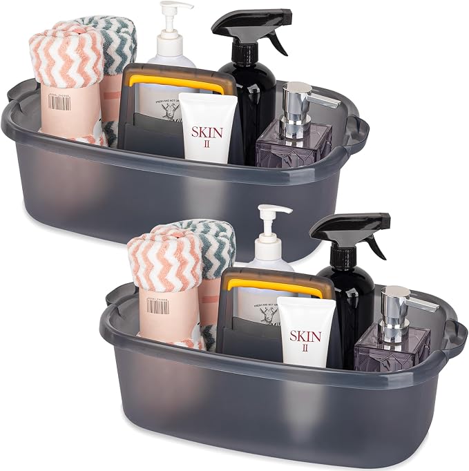 Large Cleaning Supplies Caddy Portable Shower Basket Supply Organizer by JiatuA