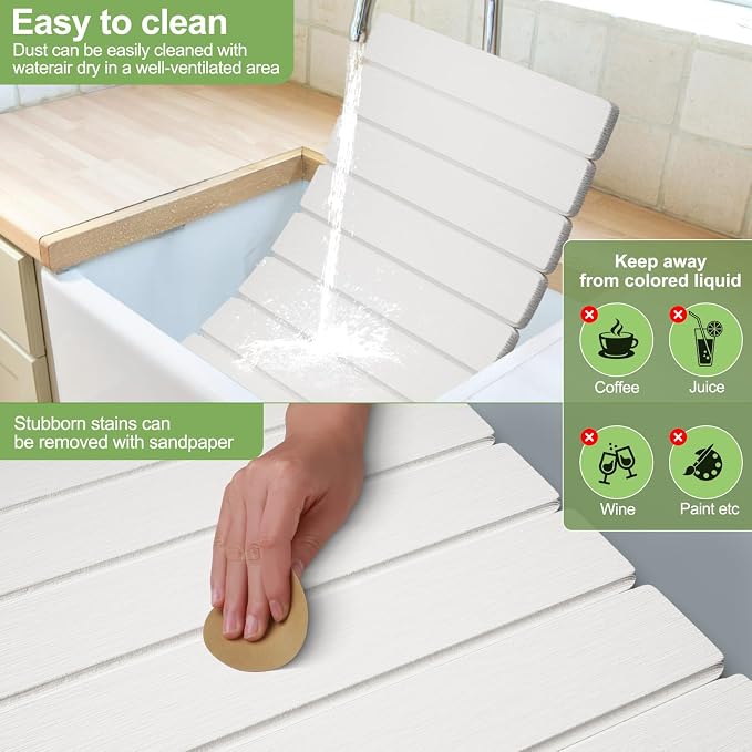 Upgraded Stone Dish Drying Mat Quick Dry Leakproof, 24x16 Large Drying Matt - Image 8