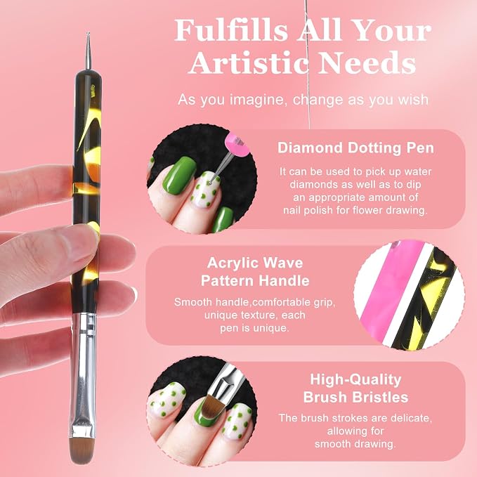 4 Pcs French Brush for Nails French Tip Brushes Nail Art Supplies for Design - Image 4