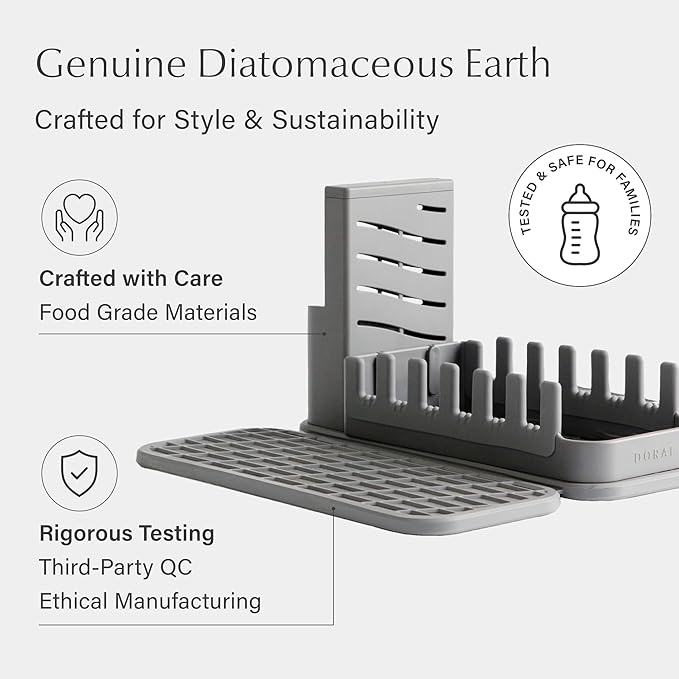 Dorai Home Collapsible Dish Drying Rack and Stone Pad – Foldable Drying Rack - Image 5