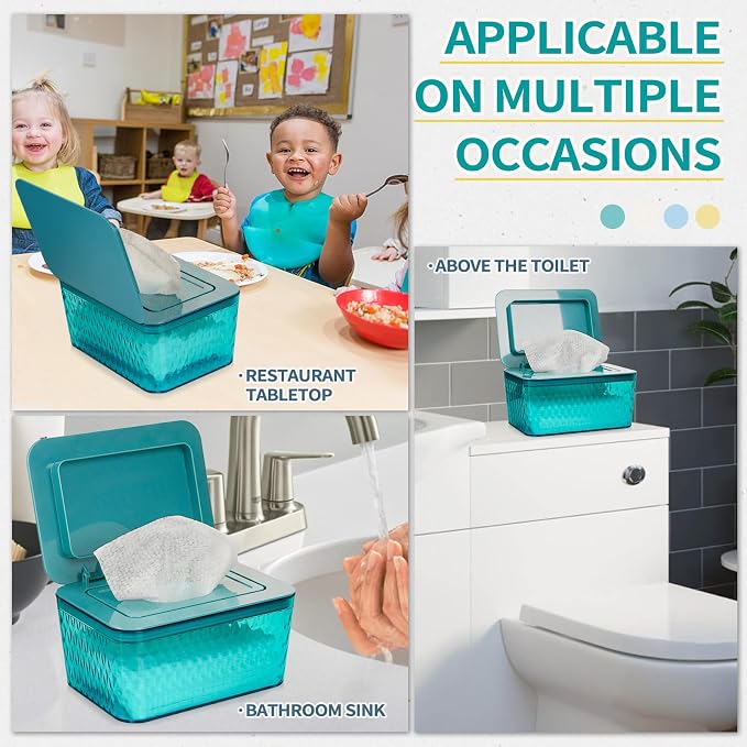 Wipes Dispenser, One-Handed Operation Wipe Holder - Image 6