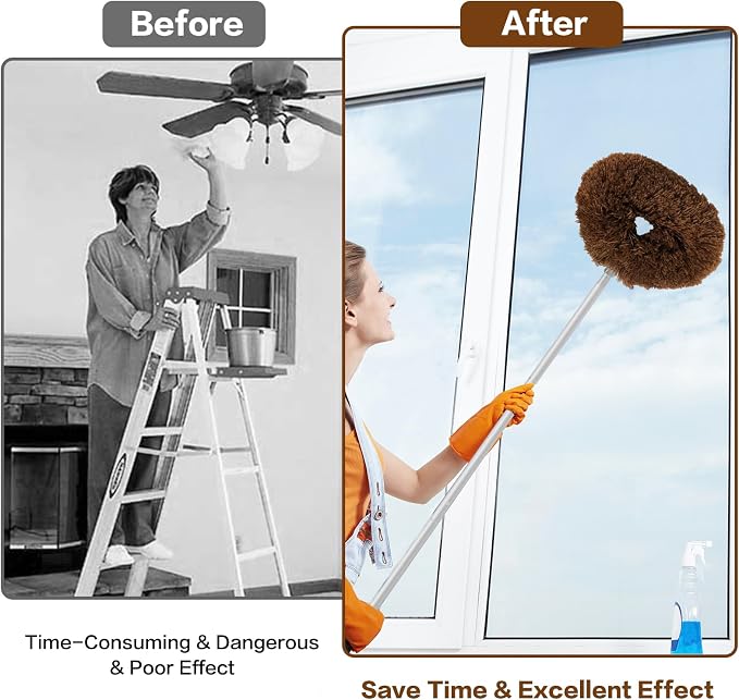 Ceiling Fan Cleaner Duster Reusable Microfiber Ceiling Fan Blade Cleaner - Image 4