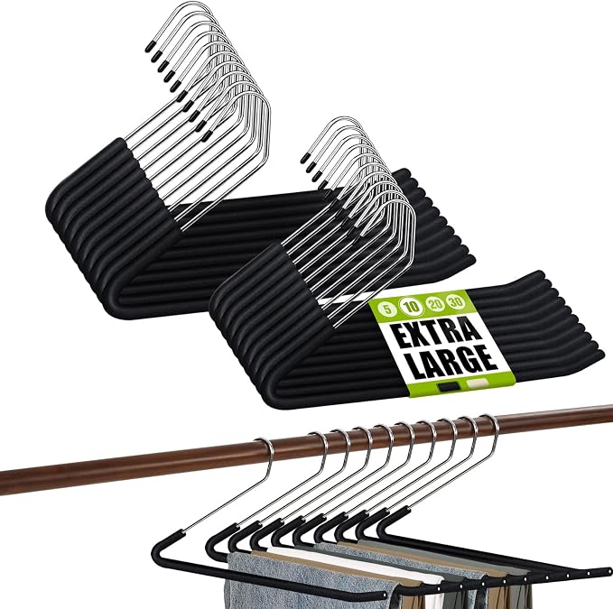 Spring Fever Open Ended Non Slip Sponge Padded Pants Hangers by SpringFever