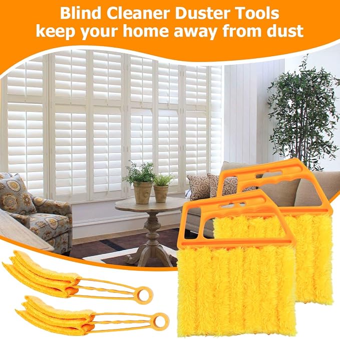 Car Window Venetian Blind Cleaner Duster Tool, Handheld Automotive Duster - Image 5