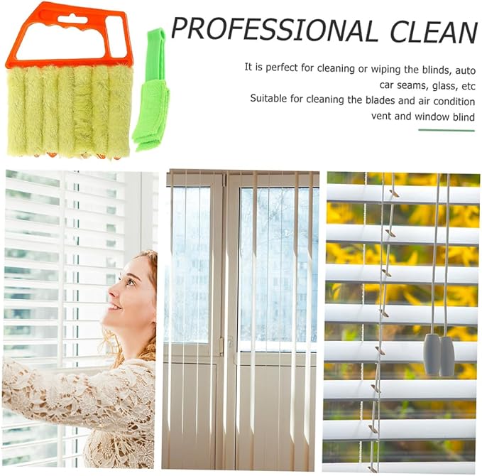 2pcs Window Cleaner Brush and Blinds Cleaning Brush Set - Image 3