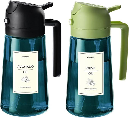 TrendPlain 16oz/470ml Blue Glass Olive Oil Sprayer by TrendPlain