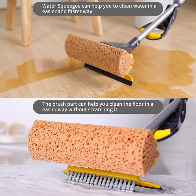 Yocada Sponge Mop Home Commercial Use Tile Floor Bathroom Garage Cleaning - Image 2