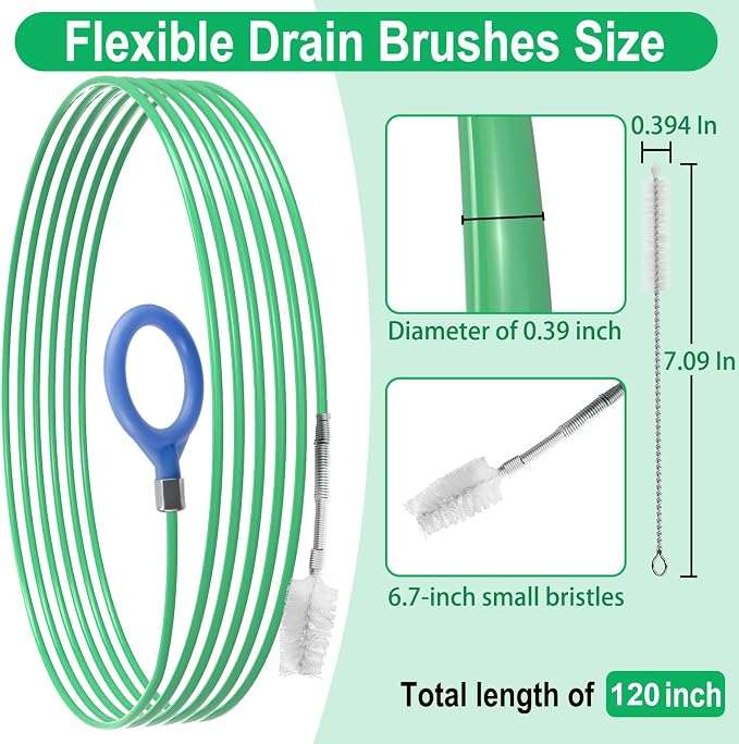 Auto Sunroof Drain Cleaning Tool, 120 Inch Flexible Tube Cleaning Brush - Image 2