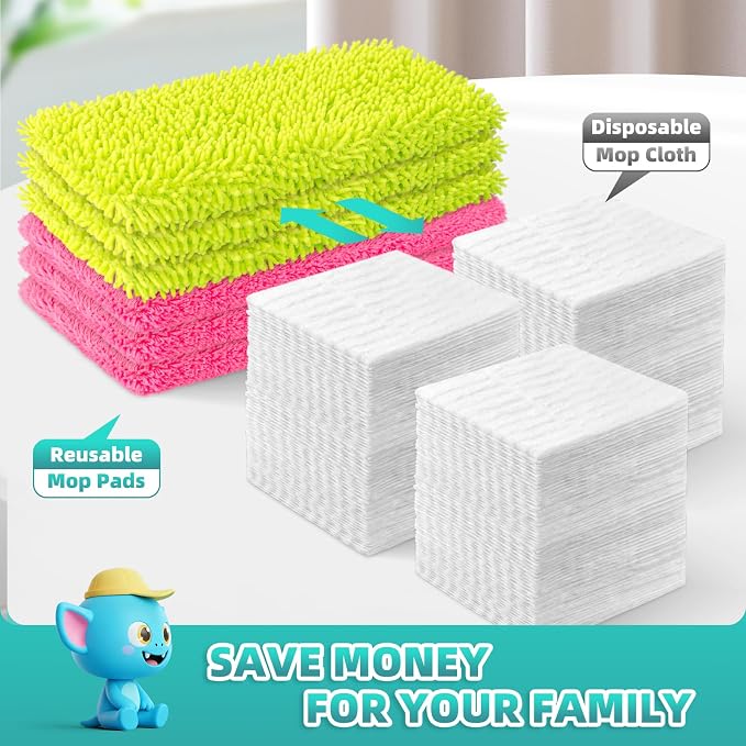 6 Pack Reusable Mop Pads Compatible - Image 7