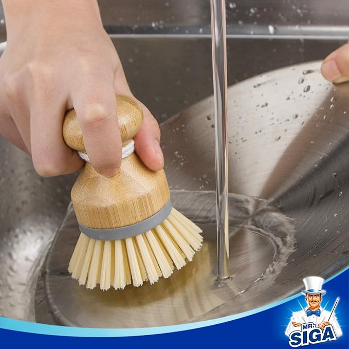 MR.SIGA Bamboo Palm Brush, Scrub Brush - Image 4