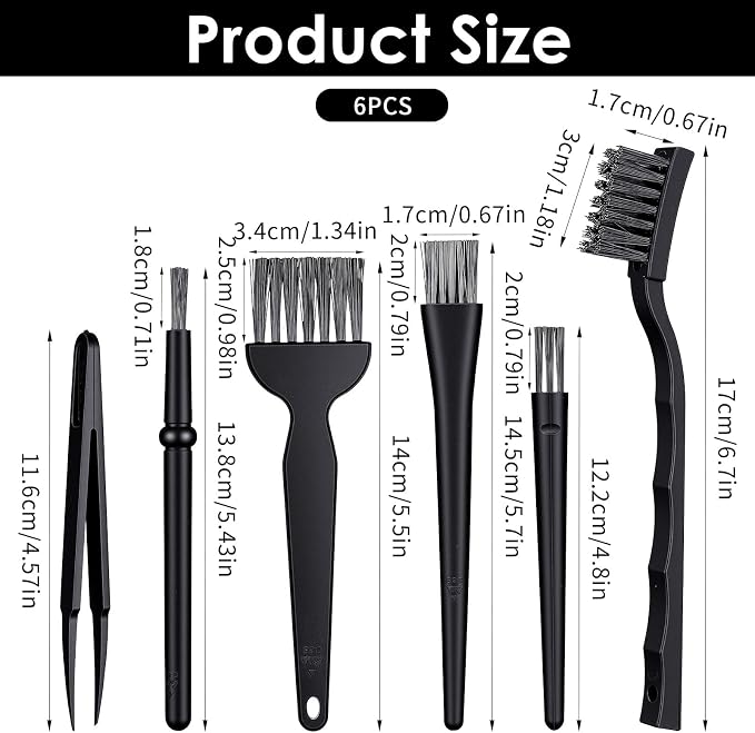6 Pcs Small Cleaning Brush for Electronics, Car Interior Detailing, Keyboard - Image 2