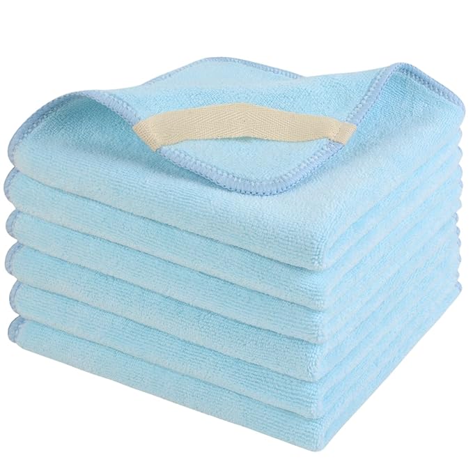 SINLAND Microfiber Facial Cloths Fast Drying Washcloth 12inch x 12inch by SINLAND