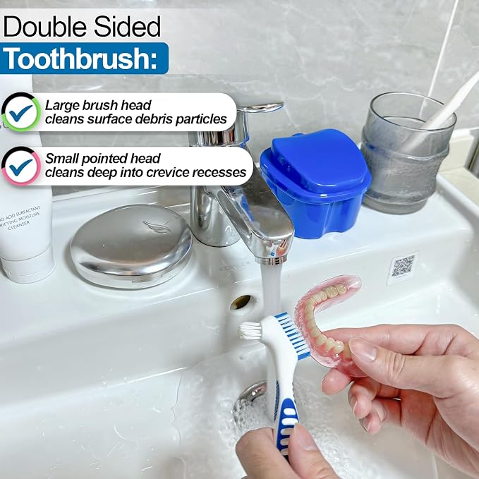 2 Pack Denture Bath Case Cup - Image 4