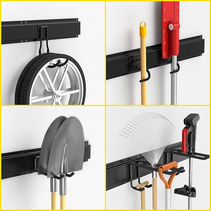 64" Ailadl Wall Mount Tool Storage Rack, Garage Tool Organizer Wall Mounted - Image 3