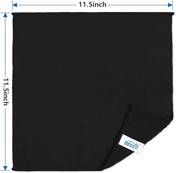 HOMEXCEL Black Microfiber Cleaning Cloth, 150 Pack Cleaning Rags, Cleaning - Image 2