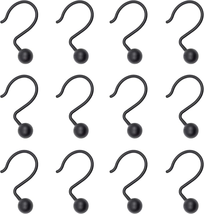 Zenna Home NeverRust Rustproof Aluminum Shower Curtain Hooks, Durable - Image 4