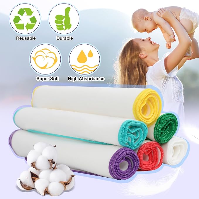 54 Packs Flannel Cloth Baby Wipes Reusable Baby Wipes - Image 3