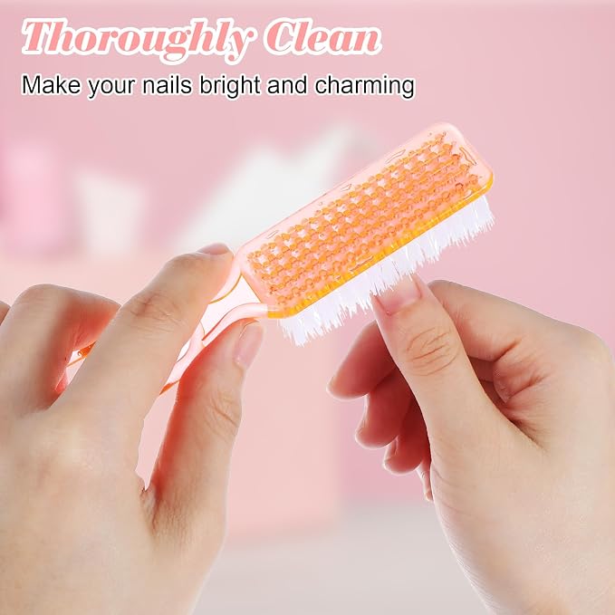 60 Pcs Nail Scrubber Brushes Bulk Handle Grip Manicure Brushes - Image 7