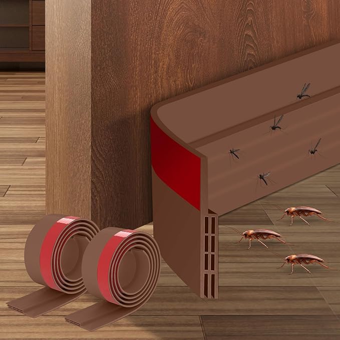 Ainiv 2 Pack Door Draft Stopper Under Door Seal, Adhesive Under Door Sweep by Ainiv