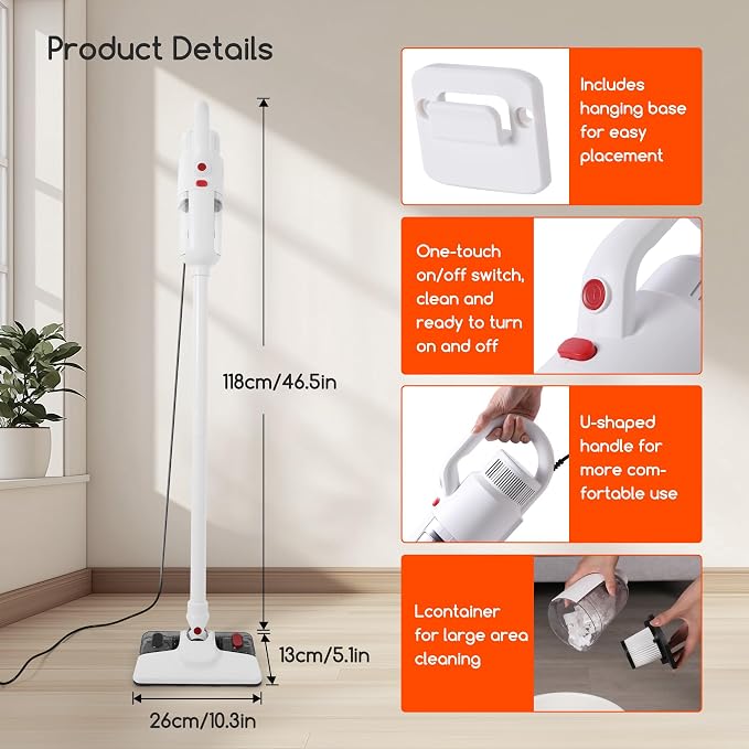Lightweight Stick Vacuum Cleaner, Unique Vacuum and Mop Combo - Image 8
