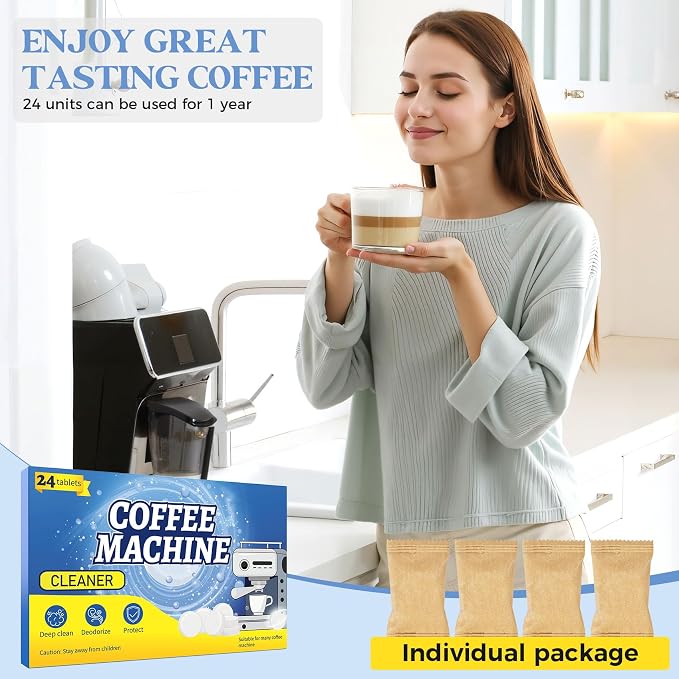 Coffee Pot Cleaner, Coffee Maker Cleaner Descaler Tablets, Compatible - Image 7